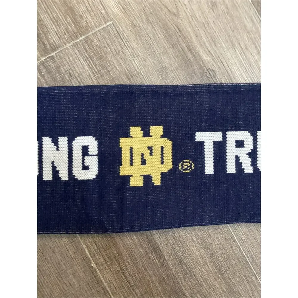 Notre Dame Strong True Irish Logo Acrylic‎ Scarf 54 Inches Long 7 Wide Fast Ship